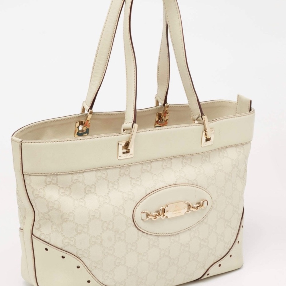 Authentic Gucci GG Signature Large Punch Tote - Picture 2 of 13